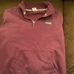 PINK half zip hoodie